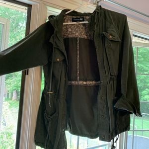 dark green jacket
